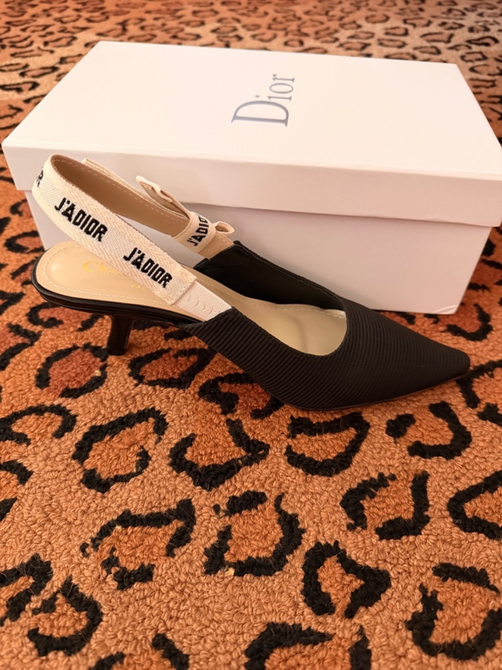 Dior Black J'Adior Slingback Pumps size 7.5 - Picture 2 of 9